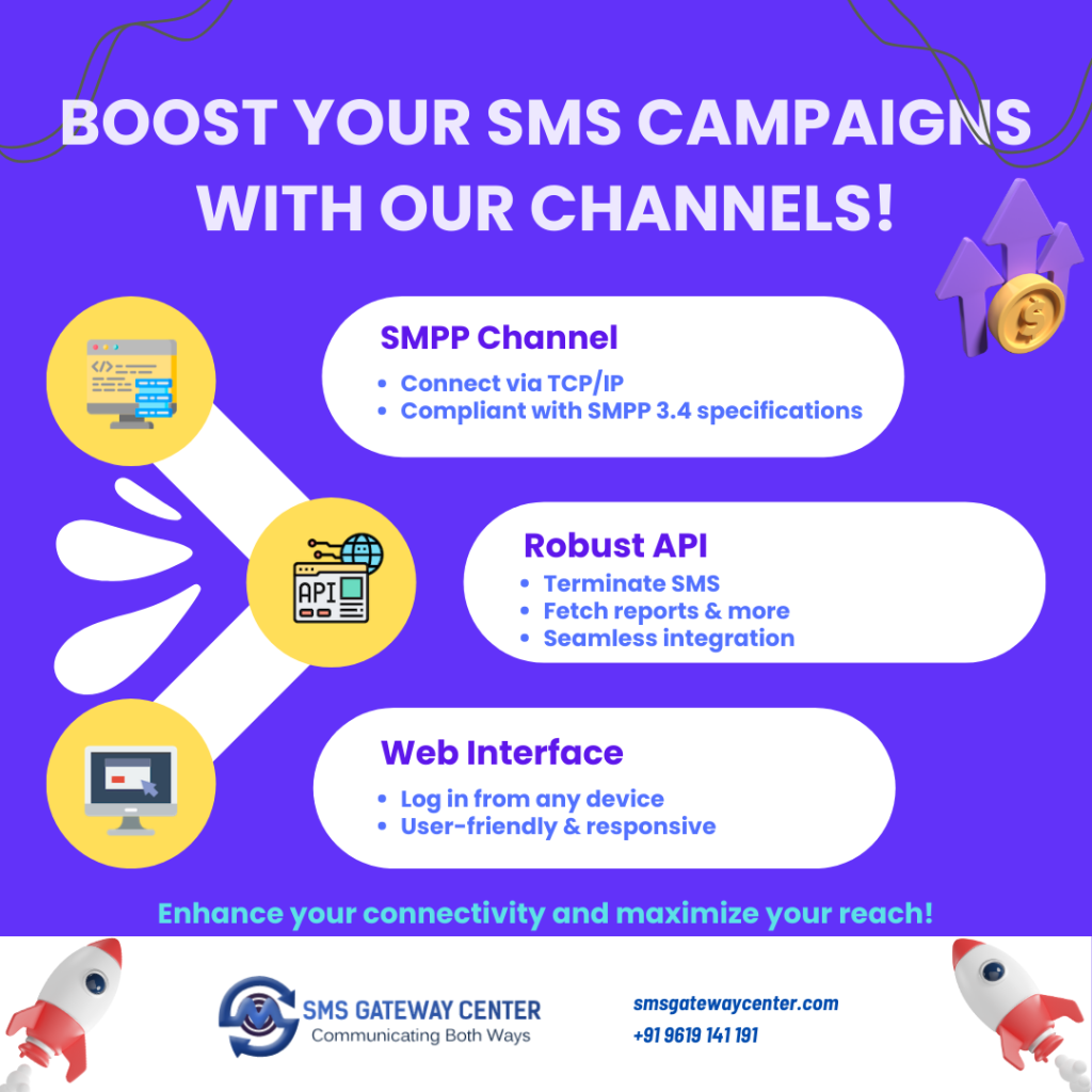 Enhance SMS Campaigns with SMSGatewayCenter’s Connectivity Channels
