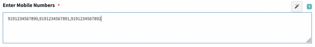 Enter Mobile Numbers